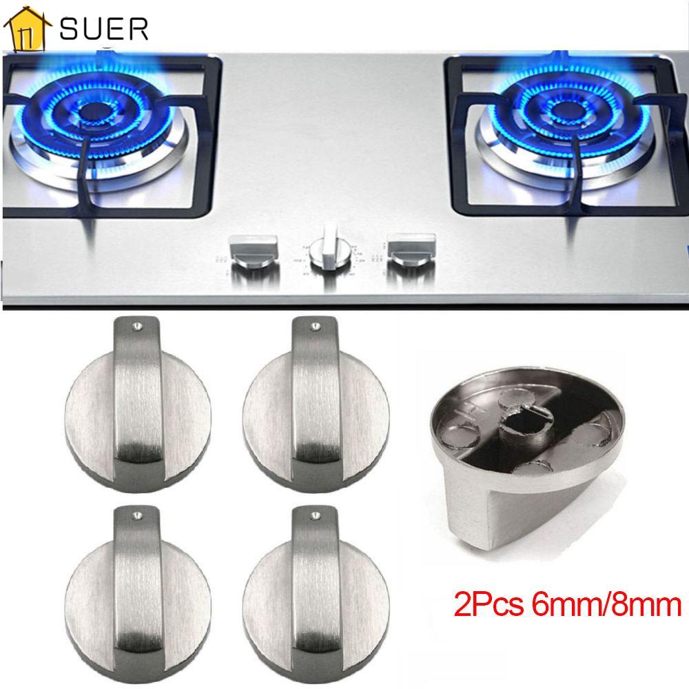 Suer 2pcs Hot Metal Rotary Replacement Accessory Switch Cooker Control Knobs Zinc Alloy Silver Cookware Handles 6mm 8mm Gas Stove Kitchen Tool Shopee Mexico