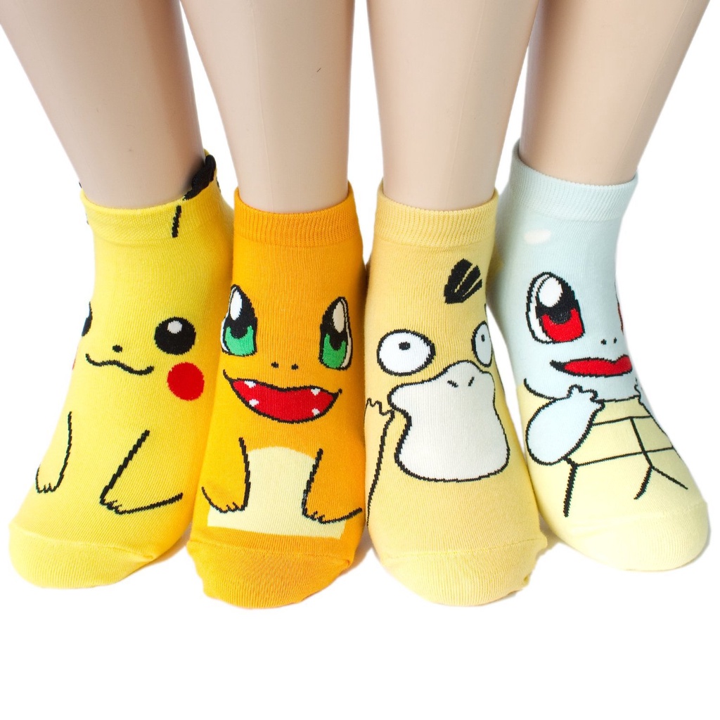 Pokemon calcetines de bolsillo monstruos kawaii carácter corto mujeres tobillo calcetín encantador Anime regalo rentable | Shopee México