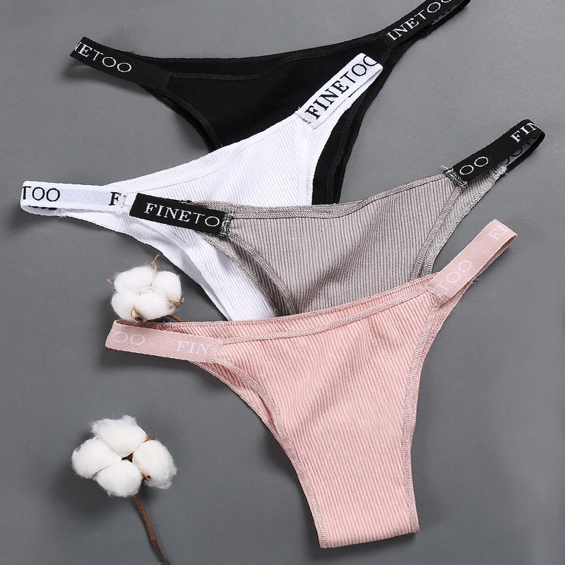 FINETOO bragas de algodón para mujer/pantaletas Sexy/ropa interior de Color  sólido/lencería para mujer | Shopee México