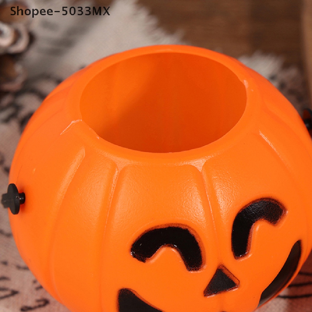 MX] Halloween Christams Party Props Plástico Calabaza Cubo Caja De  Caramelos Decoración Shopee-5033MX | Shopee México