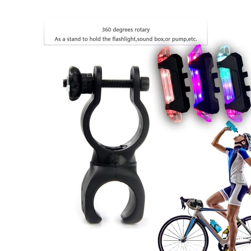 Universal MTB bicicleta linterna manillar clip bicicleta-soporte soporte de lámparas