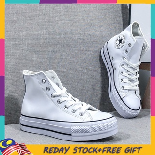 100 % Original Converse All Star Lift Clean Mujer Zapatos De De Cuero Genuino Casual Cuña Tacones 35-40 | Shopee México