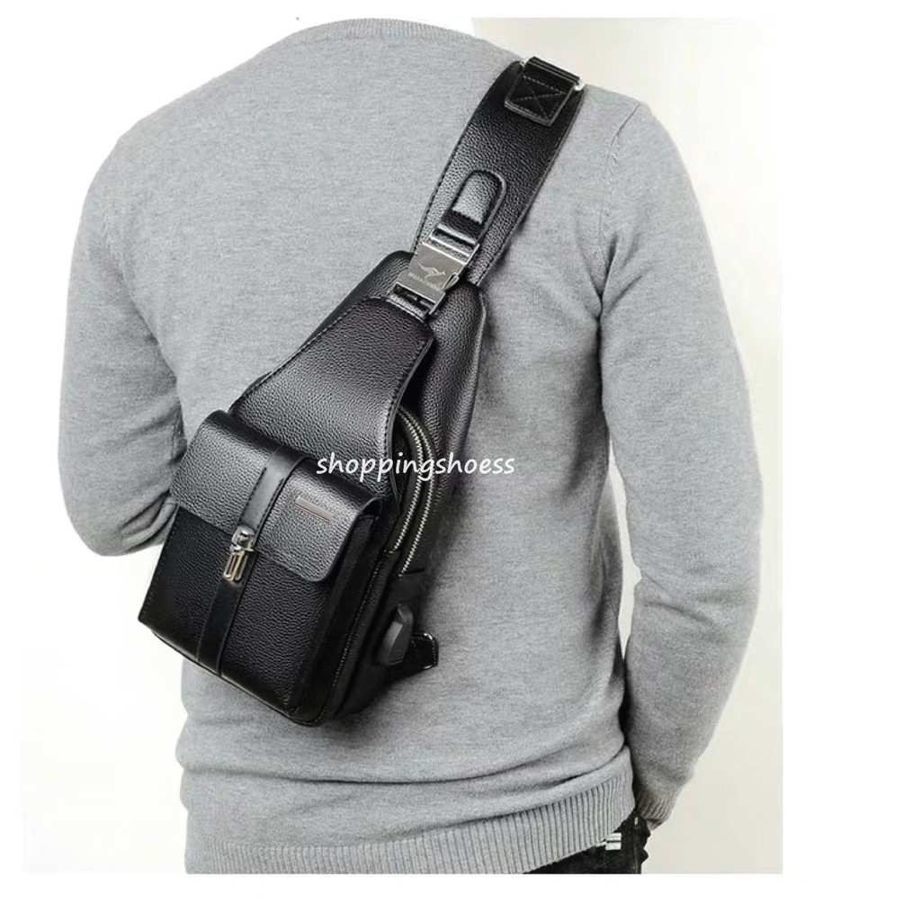 Bolso bandolera de para hombre - bandolera para hombre de moda e impermeable cartera gratis y reloj Led / danil | Shopee México