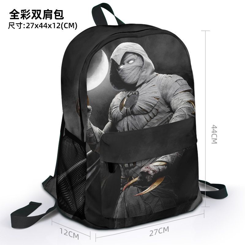 Moon Knight  anime mochila infantil 44cm casual al aire libre temporada escolar estudiante mochila de lona