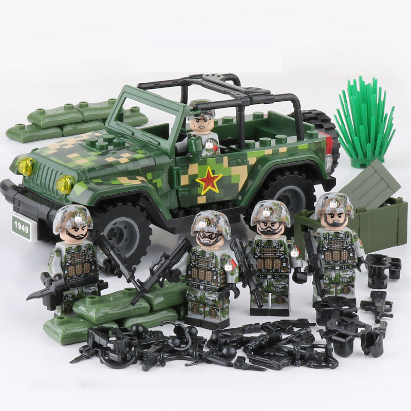 Lego military Creator Niños DIY compatible Presente Minifiguras Bloque De Construcción