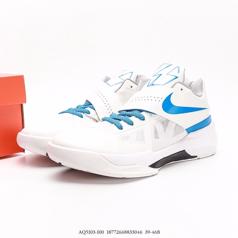 111 Nike KD 4 QS " Thunderstruck " Low-top Casual Basketball Shoes Sneakers Running Para Men