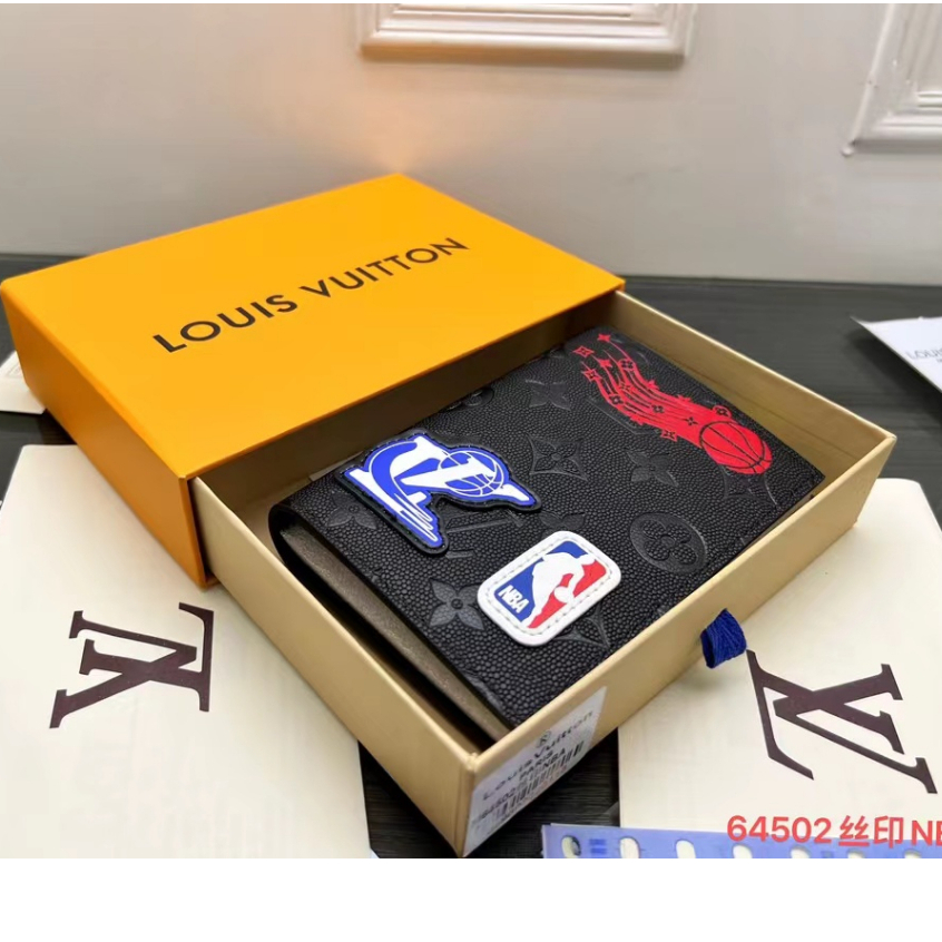 Spot) Tarjetero para hombre LV/Louis Vuitton new lychee pattern series (con  caja)