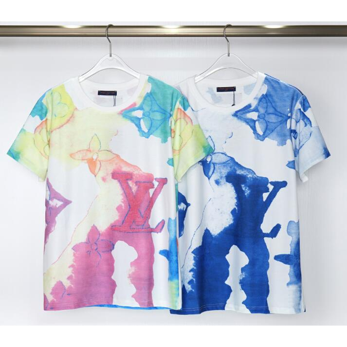 Nueva Moda Manga Corta Impreso Louis Vuitton Camisetas Hombres Mujeres 3D  Casual Streetwear Tops Tee