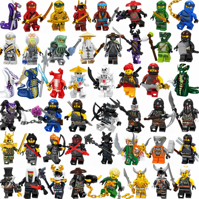 8Pcs Ninjago Ninja Mini Figuras De Motocicleta De Conjunto De Minifiguras juguetes de bloques de Lego se ajusta 