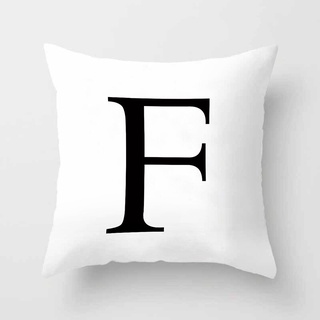 Simple Black White English Letter Alphabet Cushion Cover Polyester Throw Pillowcase Sofa Home Decorative Pillow Covers 40872 Shopee Mexico