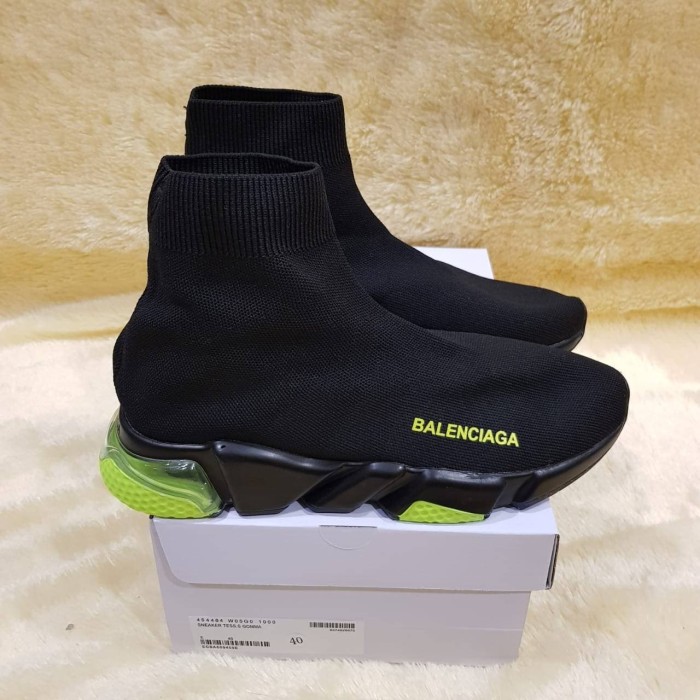 Zapatos Balenciaga Originales speed trainer top Suela Transparente Negro Original Sport Running |