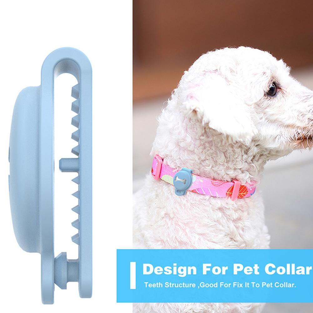 seguridad y antipérdidas Airtag funda protectora compatible con Apple Airtag negro-azul Collar de perro de silicona para buscador de rastreo GPS collar de perro y accesorios para mascotas