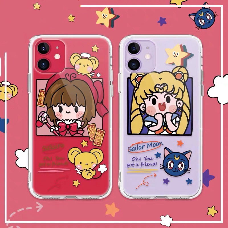 funda funda protectora cubierta protectora Sailor Moon anime para iPhone 7/8 11 12 Pro X/XS XR Max