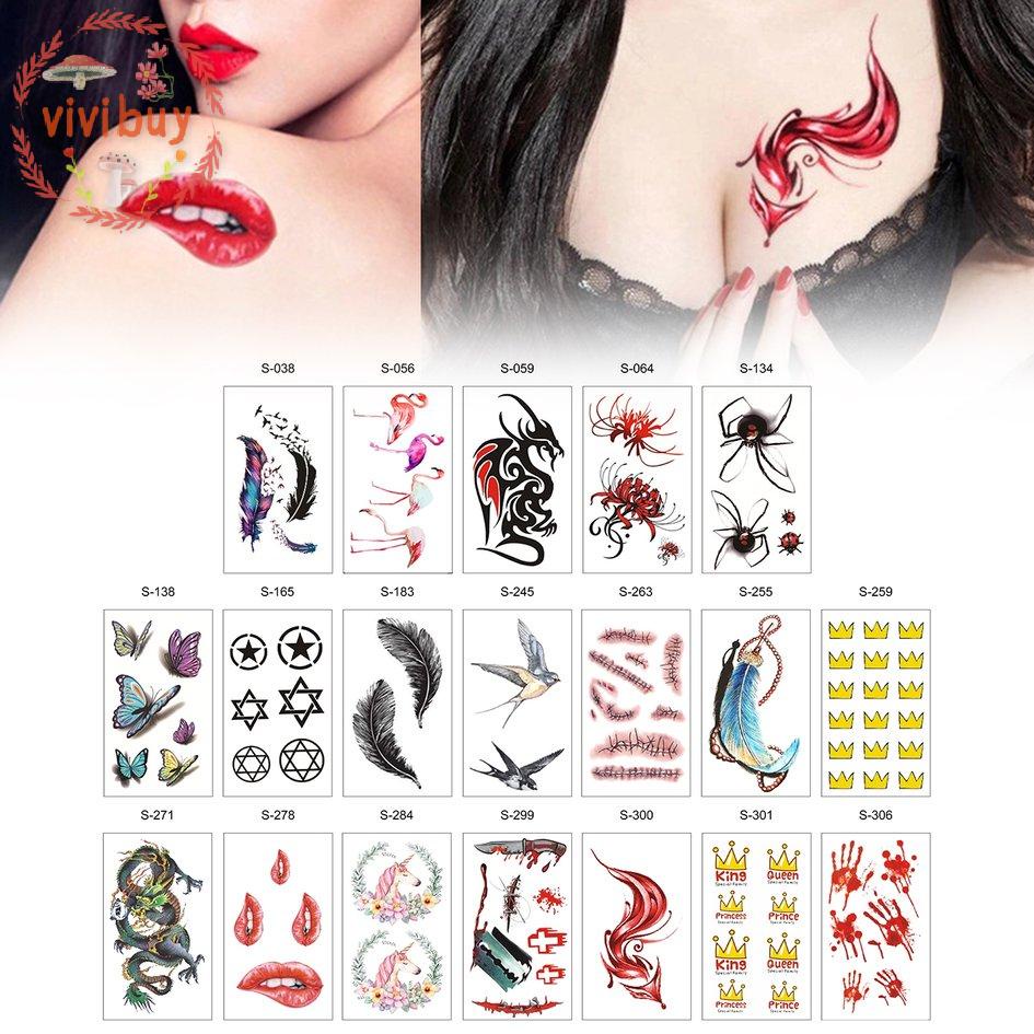 Simulación impermeable Tatuaje temporal Pegatinas Tatuajes Pegatina del cuerpo 105x60 