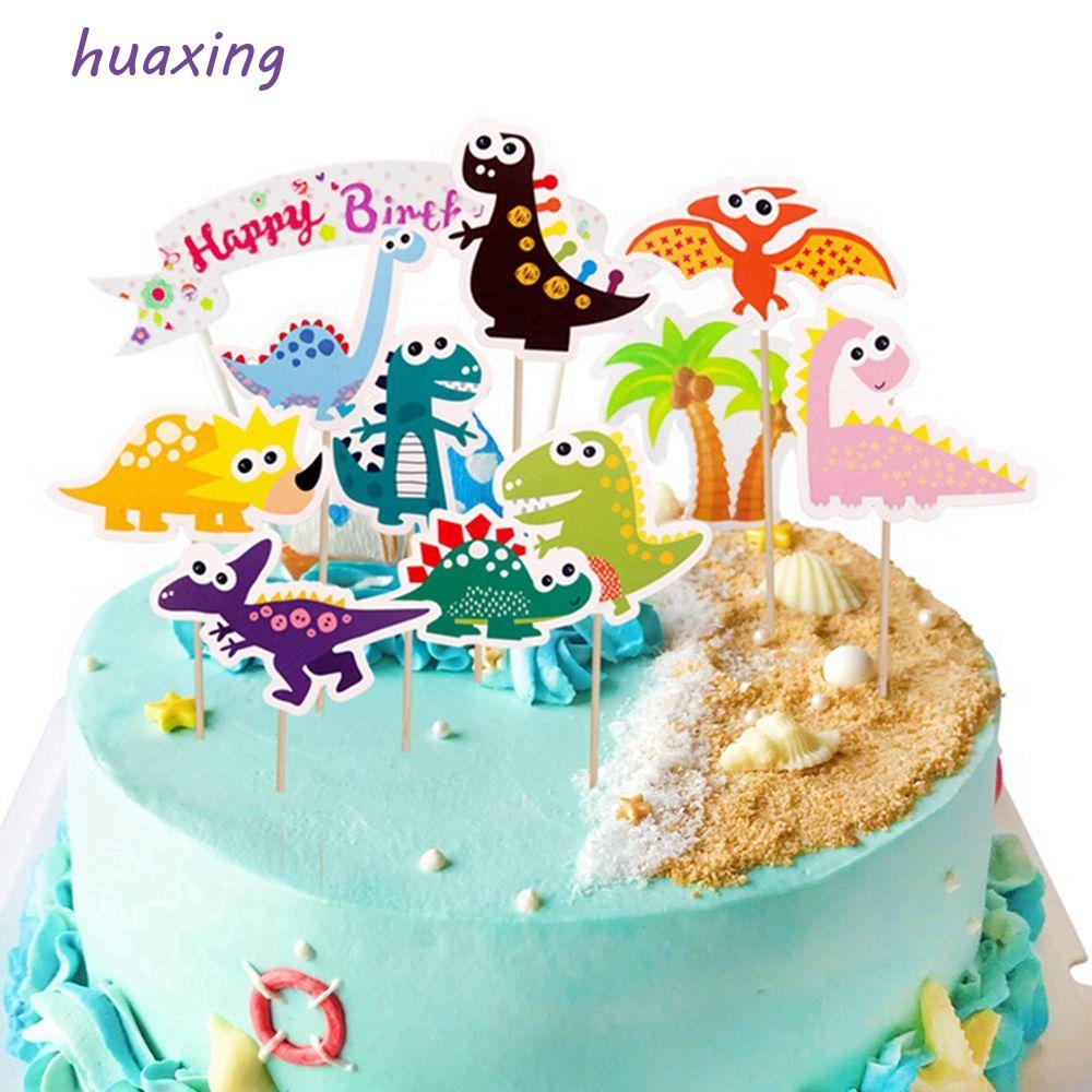 MMTX 20 Piezas Dinosaurio Cupcake Toppers Decoración Tarta de Niños Fiesta de Cumpleaños Fiesta Selva Temática Animal Park para Niños Cumpleaños Animal Decoraciones de la Torta Fuentes del Partido 