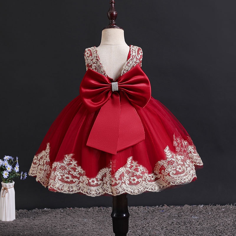 Vestido de princesa de seda bordado para niña vestidos de flores elegantes para  niña fiesta de invierno Navidad Halloween ropa para niño | Shopee México