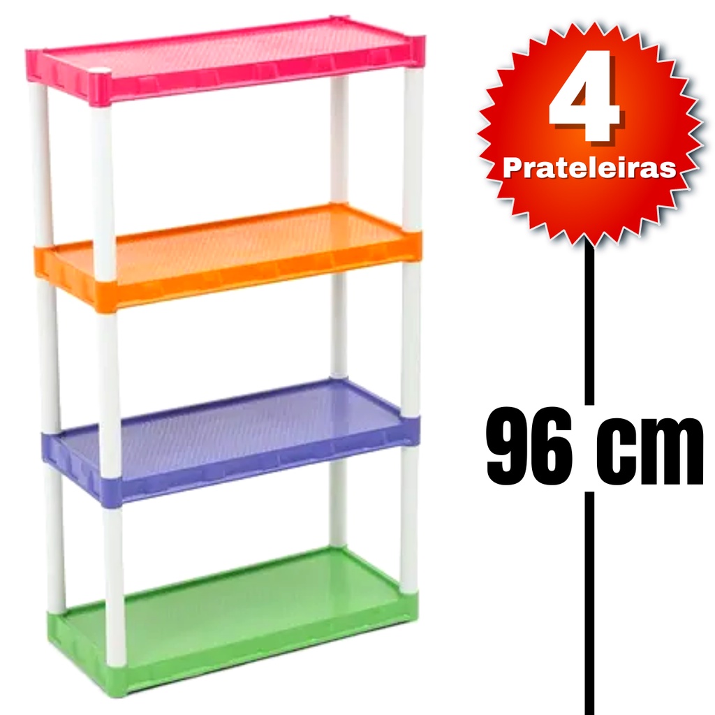 Featured image of 24 Horas Para Entregar goodsModular Plastic Bookcase Con 4 Estantes Juguete Infantil Colorido AADI