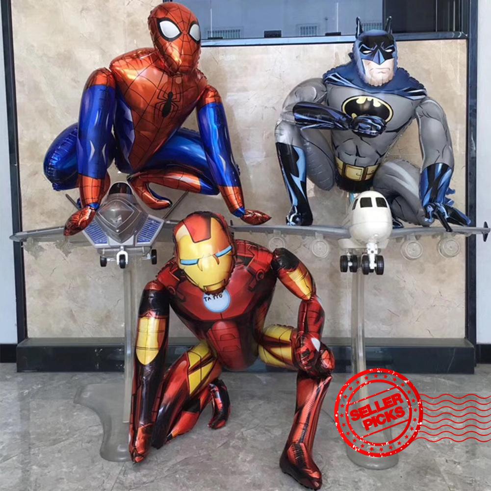 Gran Calidad 3d Foil Spiderman Globo Iron Man Ninos Cumpleanos Bebe Dibujos Animados Batman Juguete Fiesta P2e2 Shopee Mexico