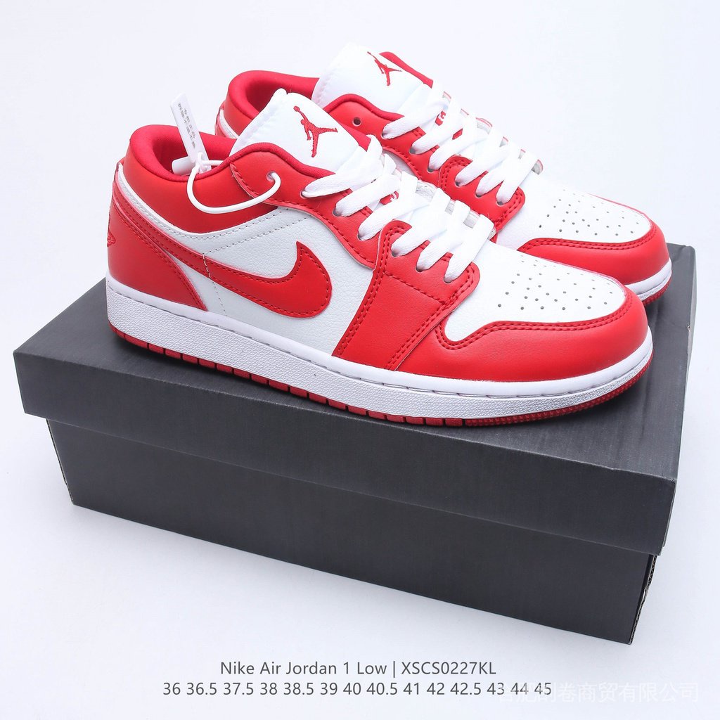 Entrega Rápida] NIKE [Larch] Air Jordan 1 Low Gym Red (GS) Blanco Rojo AJ1 Zapatos De Baloncesto Para Hombres Y Mujeres Zapatillas L | Shopee México