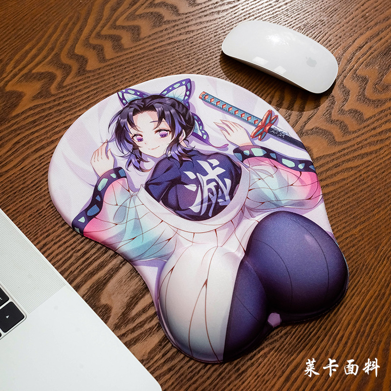 Demon Slayer Kochou Shinobu Mousepad Mouse Pad Comfort Silicone Band Wrist Creative Cute Satisfy