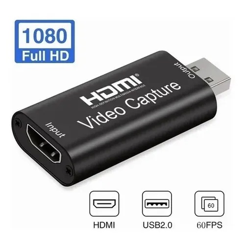 Tarjeta capturadora video audio HDMI 1080 HD USB 2.0 60FPS
