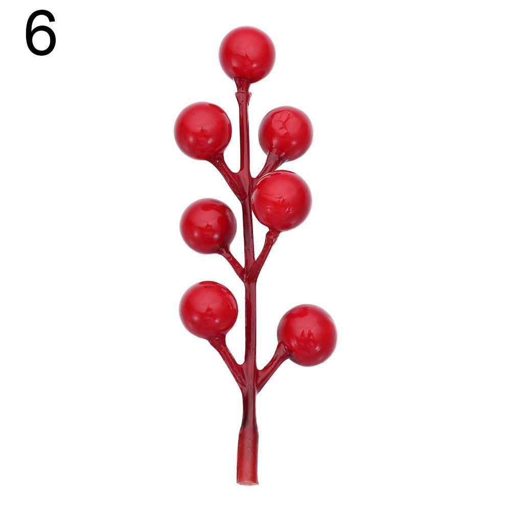 Katigan 15 PúAs Rojas de Cono de Pino y Bayas de Navidad con Ramas de Acebo para DecoracióN Floral NavideeA Manualidades Florales 