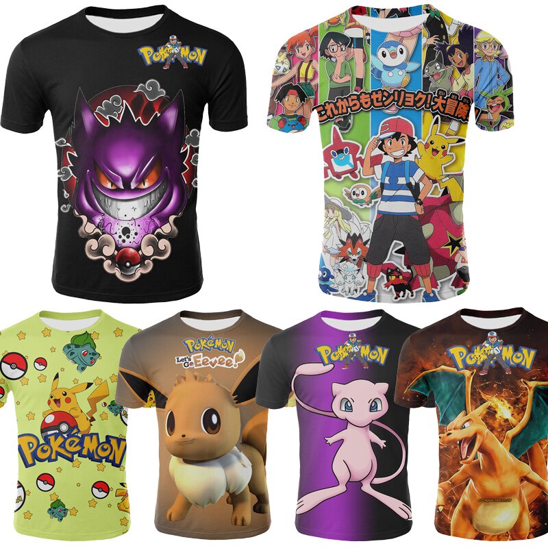 Pokemon Pikachu Kids Summer T Shirt Girls Boys Graphic Tee Cartoon Anime  Tops Boutique Children Charizard Clothing Short Sleeve | Shopee México