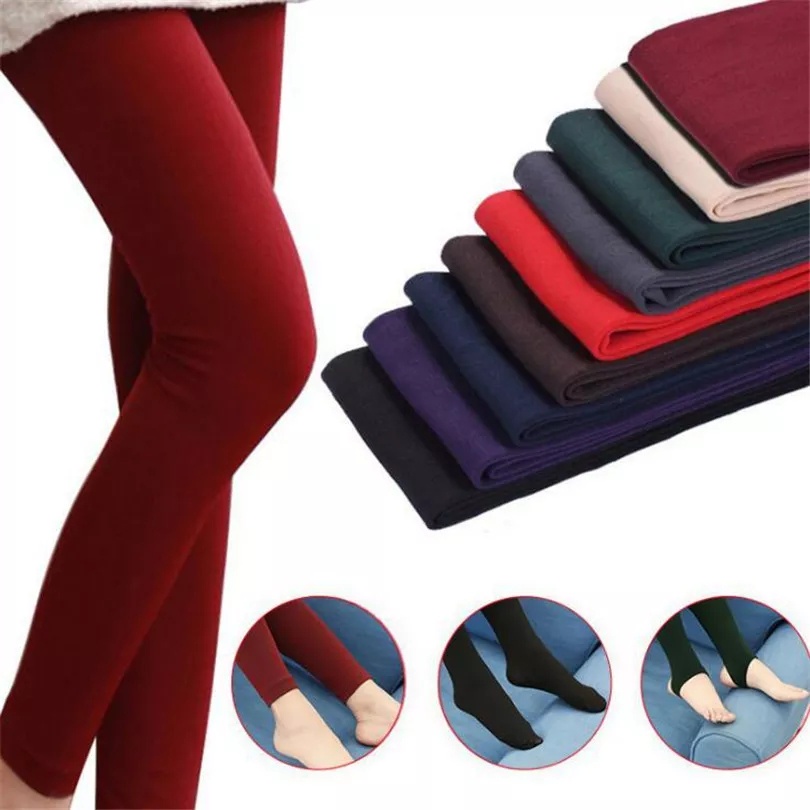 Cocila Mujer Leggings de Cintura Alta Térmico Leggings Pantalones Winter Thick Warm Fleece Lined Pantalones Deportivos Elásticos 