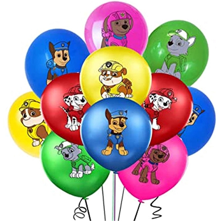 Paw Dog Patrol Balloons,Globos de Patrulla Canina,Globos De Dibujos Animados,Paw Patrol Globos Cumpleaños,Niños Niñas Juego de Decoración de Cumpleaños,Suministros para Fiestas Infantiles 1
