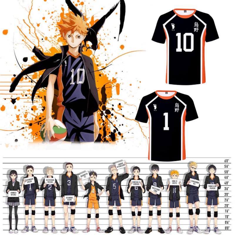 Haikyuu ! Anime Jersey Cosplay Disfraz Karasuno High School Voleibol  Camiseta De Manga Corta Uniforme Deportivo Tee Hinata Shoyo Haikyu T Ropa |  Shopee México