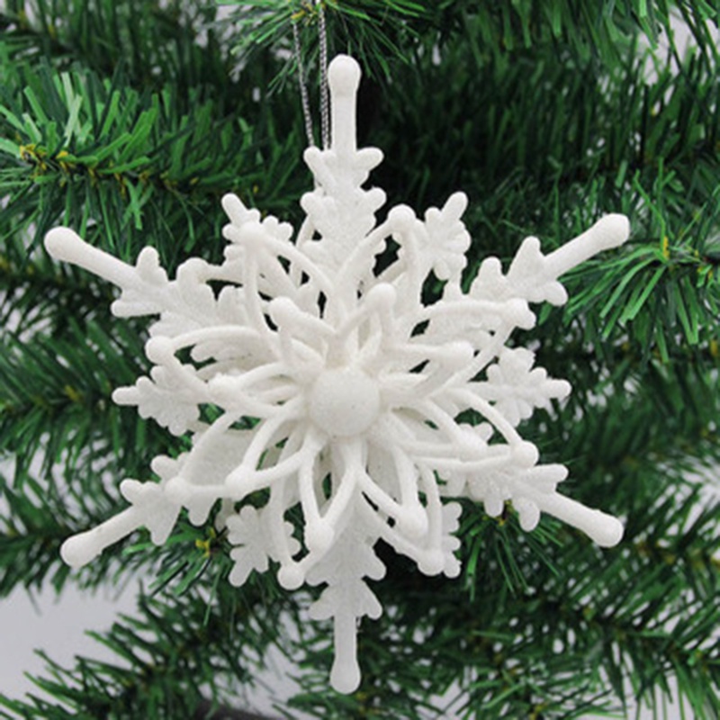 NUOBESTY 12 piezas adornos de copos de nieve de navidad adornos para árboles de navidad adornos colgantes de navidad azul claro 