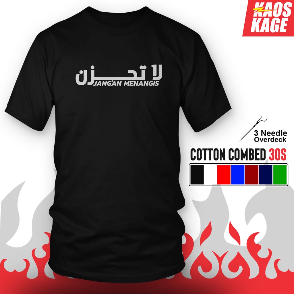 COTTON COMBED Pagar en el sitio camiseta Distro no llorar árabe 100% algodón  peinado 30 niñas niños Unisex camisetas/camiseta escritura | Shopee México