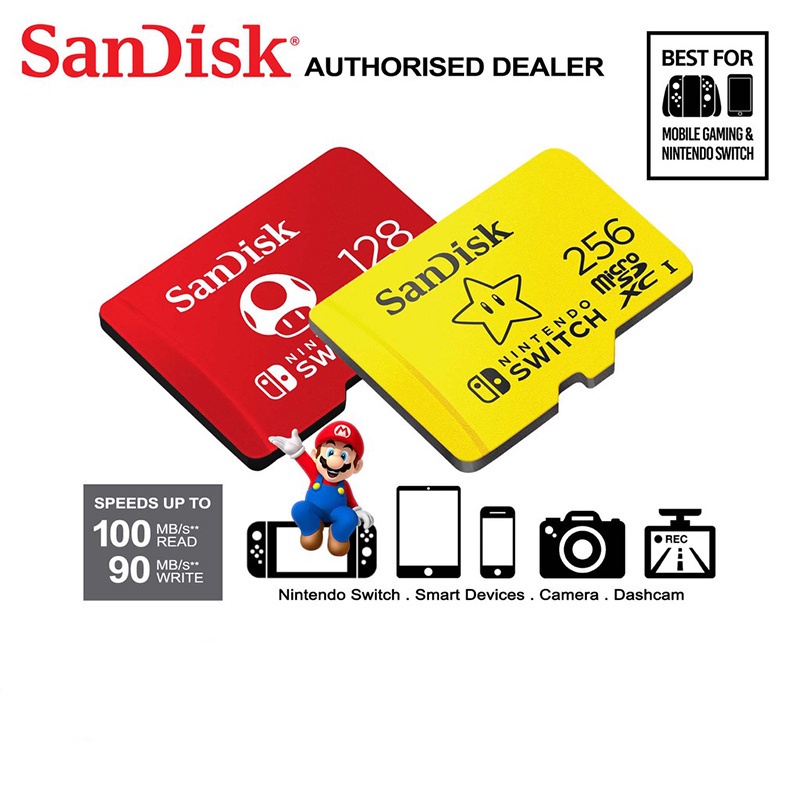 vehículo suizo Gasto sandisk nintendo tarjeta de memoria micro sd de 128 gb/256 gb sdxc para nintendo  switch listo stock | Shopee México