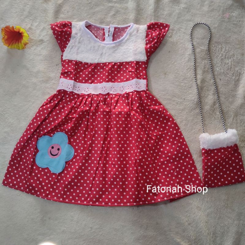 Vestido infantil 2 3 años bolso de niña vestido ropa niña bolso de piel  polka (vestido yen bolso) | Shopee México