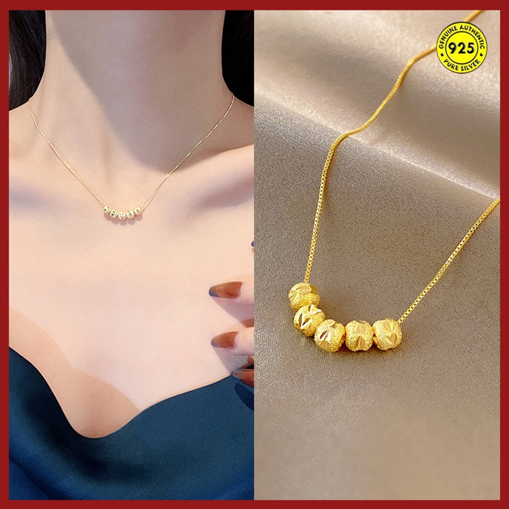 Collar De Oro Para Mujer Shopee México 9574