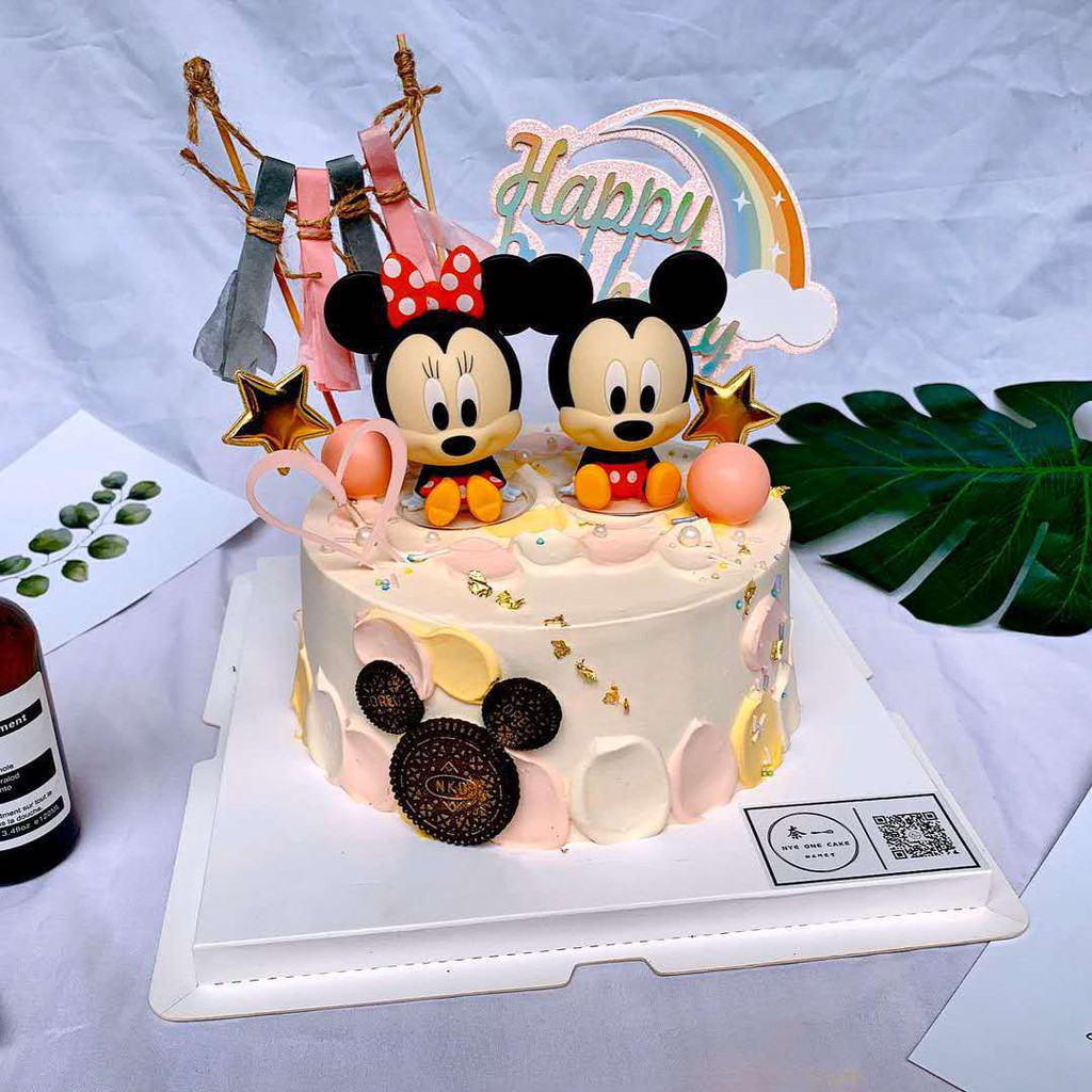 1 Juego De Figuras De Accion De Mickey Minnie Mouse Decoraciones De Pastel Juguetes Para Fiesta De Cumpleanos Bebe Shopee Mexico