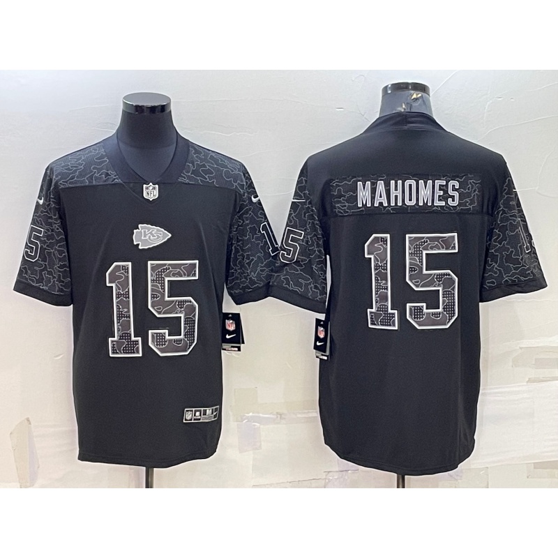 Men's Nike Patrick Mahomes Black Kansas City Chiefs RFLCTV Limited Jersey