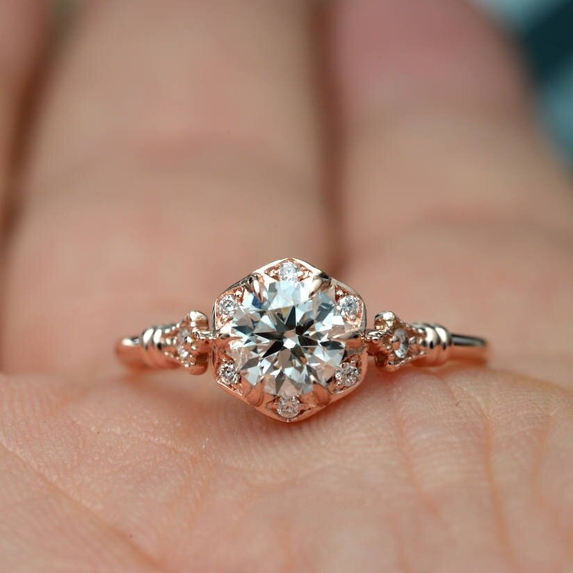 Señora kristallrhinestone copo de nieve compromiso anillo de bodas señora anillo anillos de diamantes