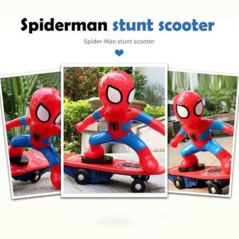 Patineta Spiderman Vengadores De Madera Niños Juguete 43cm Genuino Producto Nuevo 