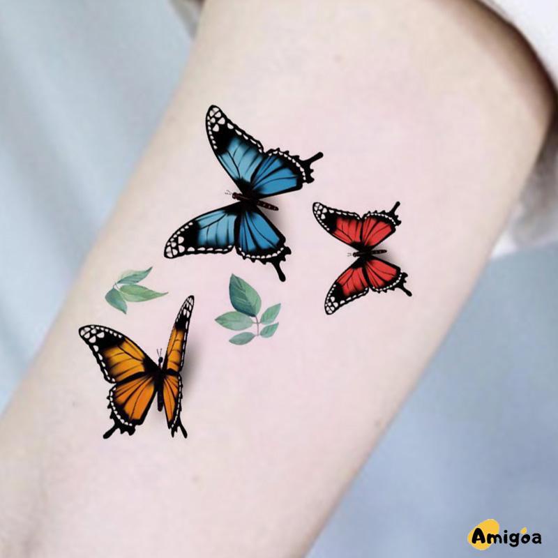 Pegatina de tatuaje de mariposa 3D impermeable pequeña fresca clavícula  para muñeca linda pegatina de tatuaje - AG2 | Shopee México