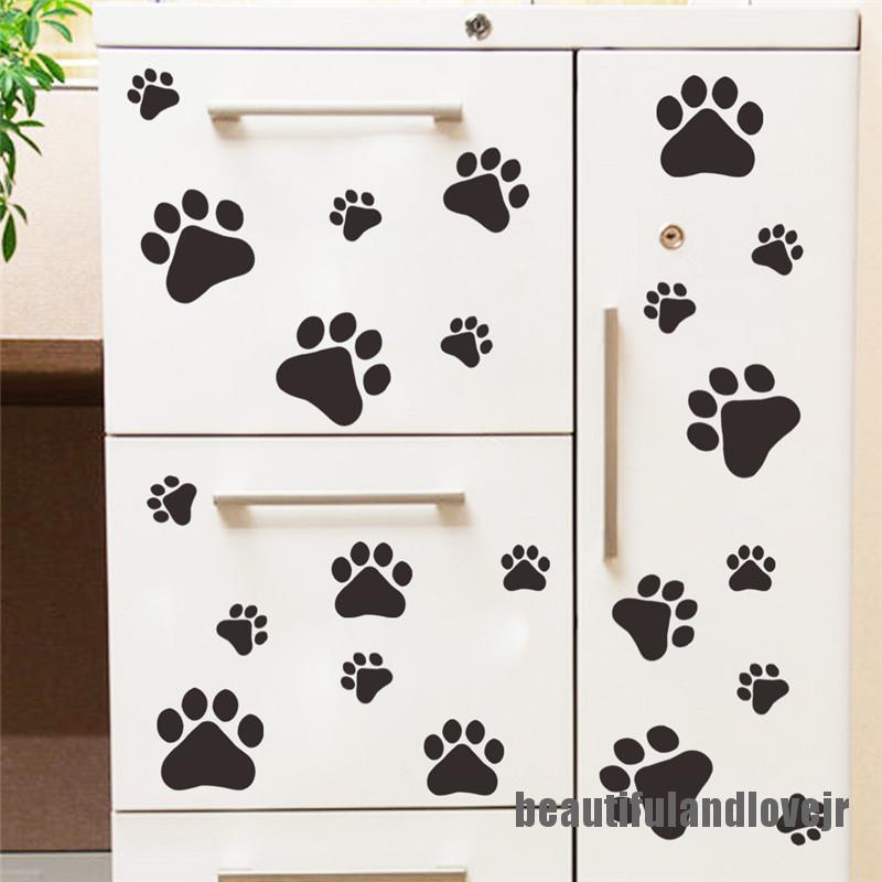 Hermoso Y Amor 0615 Divertido Perro Gato Pata Impresion Para Ninos Habitacion Pegatinas De Pared Diy Pegatina Decoracion Extraible Shopee Mexico