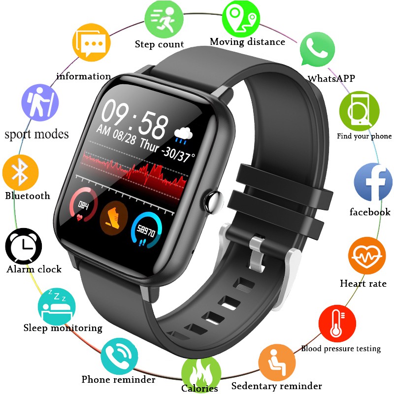 LIGE Nueva Moda Reloj Inteligente Hombres Frecuencia Cardíaca Presión Arterial Multifuncional Deportivo Y Mujeres Impermeable Smartwatch