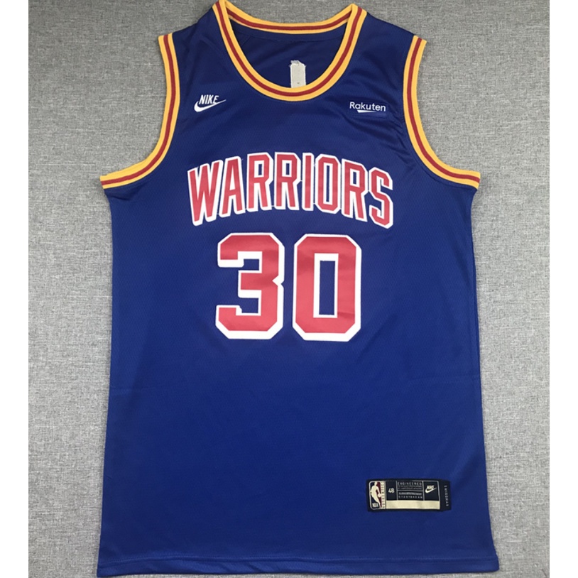 Curry Camicia da uomo in jersey bianco blu Warriors 
