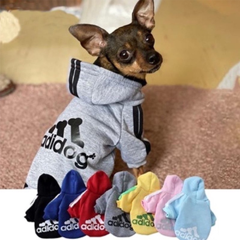 XS-XXL ]Adidog-Sudadera con capucha perro ropa de con letras para perros pequeños Chihuahua Pug Yorkshire gato | Shopee México