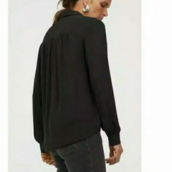 Dormitorio celos pedestal Hnm camisa negra para mujer | H&M camisa negra Original marca mujer camisa  de trabajo | Shopee México