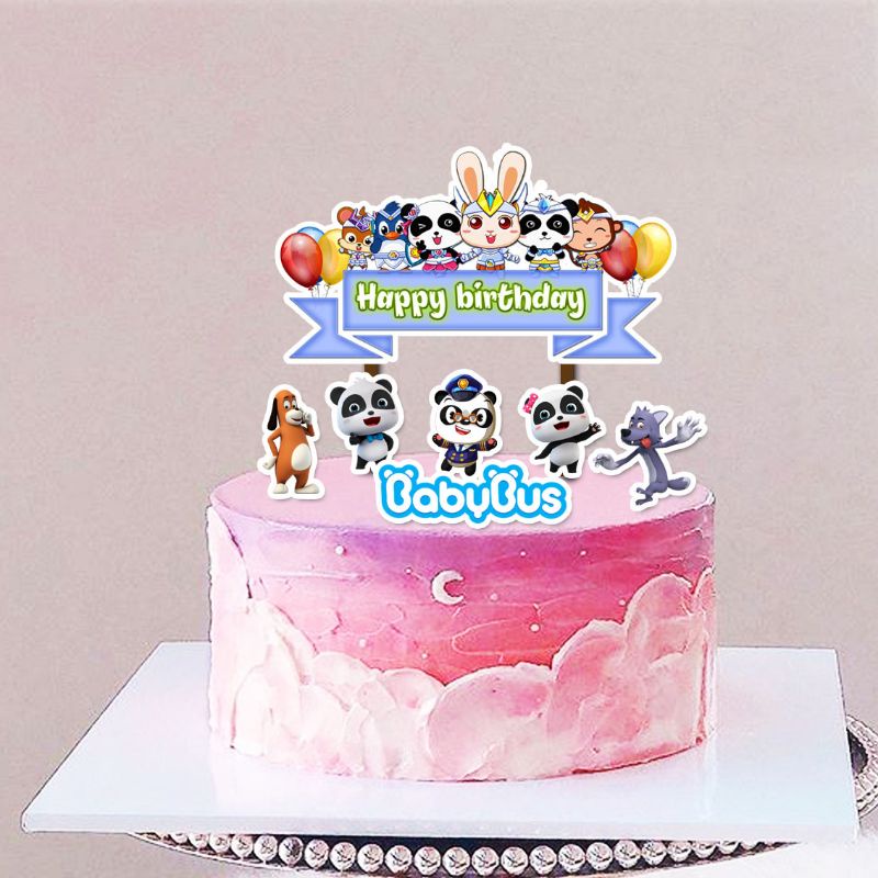 Decoración de tarta de feliz cumpleaños babybus decoración de tarta de  cumpleaños | Shopee México