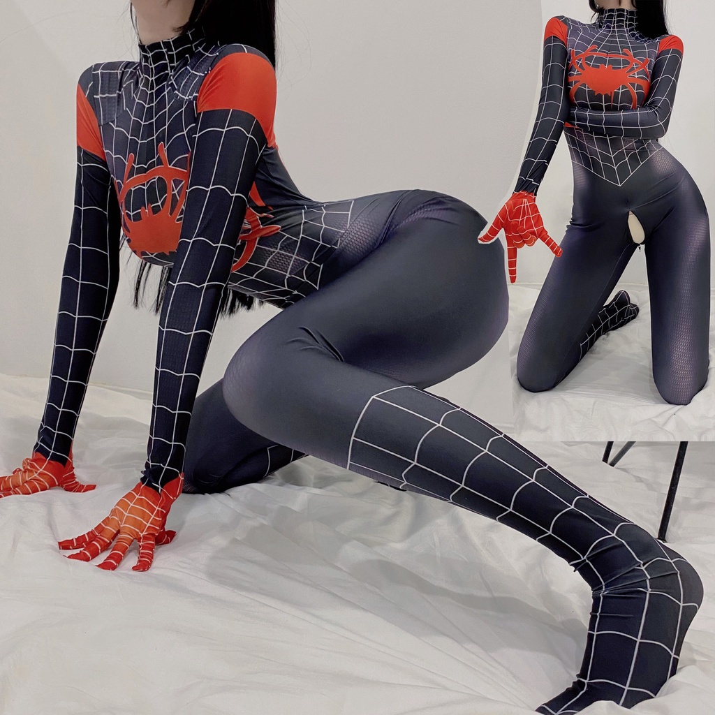 Disfraz De cosplay De Halloween Mujer spiderman Cremallera Mono De Gran  Tamaño | Shopee México
