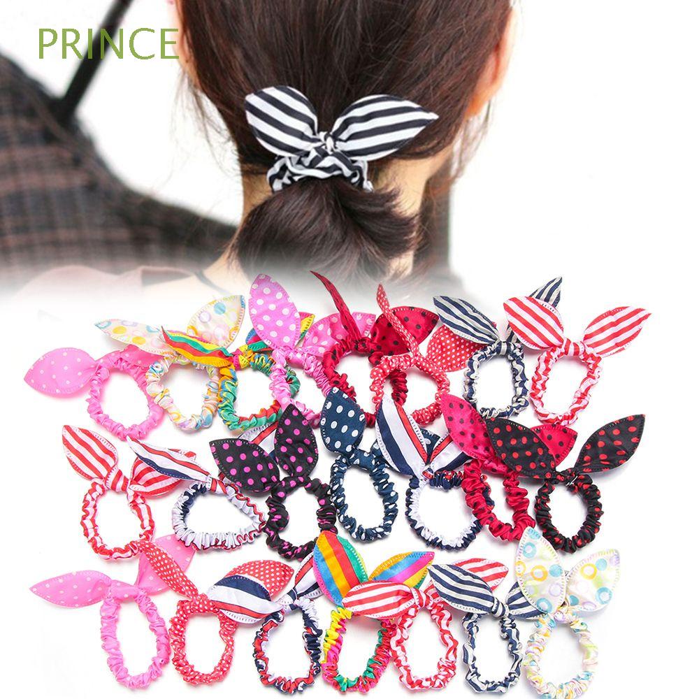 PRINCE 10/20/30Pcs Color aleatorio Oreja de conejo Peinado Punto de Polka  Cabecera 10 / 20 / 30 artículos Arrugas elásticas Pinza de cola Para las  mujeres. Cuerda de pelo | Shopee México