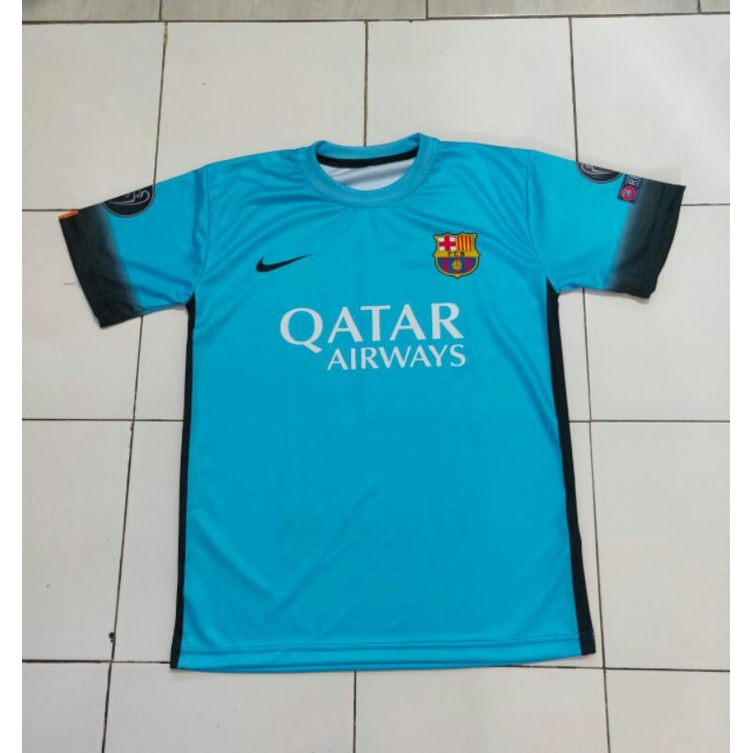 Camiseta de visitante barcelona 2015 impresión completa