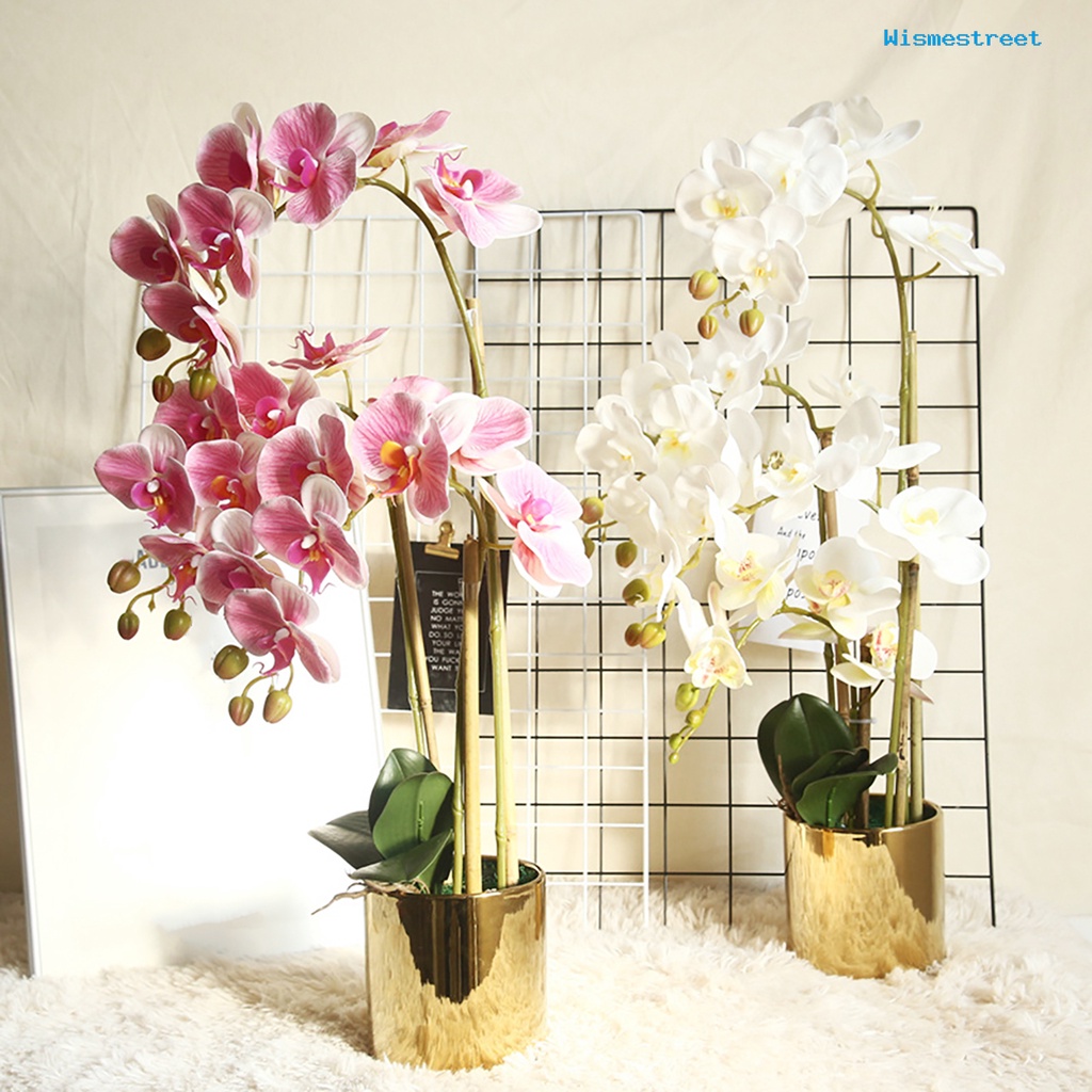 Wis 1Pc imitación orquídea planta Natural realista productos del hogar  orquídea plantas artificiales decoración para tiendas | Shopee México